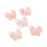 Opaque Acrylic Beads, Glitter Beads, Butterfly, Light Salmon, 17x20x5.5mm, Hole: 1.6mm, about 415pcs/500g(OACR-E014-14E)