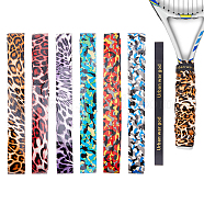 6Pcs 6 Styles Leopard Print & Camouflage Pattern PU Leather Dry Racquet Overgrip, Grip Tape, Mixed Color, 1100~1430x24~25x4mm, 1pc/style(AJEW-FH0004-61)