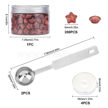 Sealing Wax Particles Kits for Retro Seal Stamp(DIY-CP0003-54H)-2