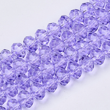 4mm Lilac Rondelle Glass Beads