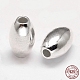 Oval 925 Sterling Silver Beads(STER-F012-19D)-1