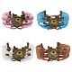 4Pcs 4 Colors PU Leather Cord Multi-strand Bracelets Set(BJEW-FI0001-06)-1