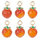 Olycraft 6Pcs Natural Agate Peach Charms(G-OC0004-36)-1