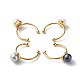 Shell Pearl Round Beads Cuff Rings(RJEW-JR00375)-1