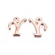 Rose Gold Plated Alloy Letter Pendants(X-PALLOY-J718-01RG-Y)-1