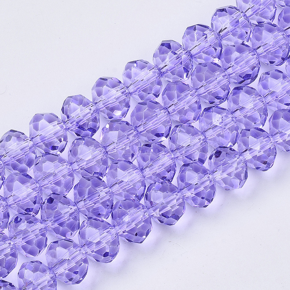 Faceted Rondelle Glass Beads, 19 Colors Available,Glass Beads