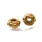 304 Stainless Steel Beads, Ion Plating(IP), Rondelle, Real 18K Gold Plated, 7x7x3.5mm, Hole: 2.5mm(STAS-L315-063H-G)