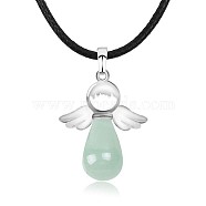 Angel Natural Green Aventurine Pendant Necklaces, No Size(OH8264-11)