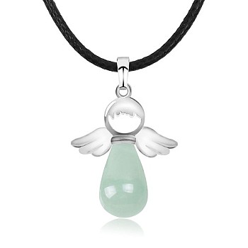 Angel Natural Green Aventurine Pendant Necklaces, No Size