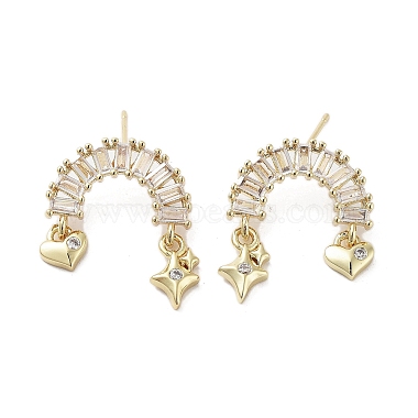 Arch Brass Stud Earrings