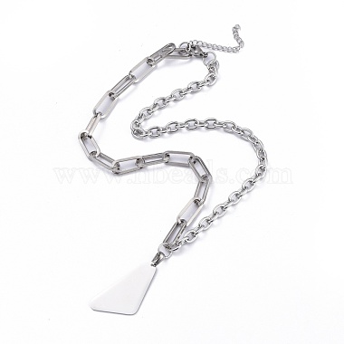 304 Stainless Steel Paperclip Chains & Cable Chain Jewelry Sets(SJEW-K153-10P)-2