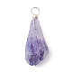 Electroplated Natural Quartz Crystal Dyed Pendants(PALLOY-JF02324-03)-3