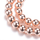 Chapelets de perles en hématite synthétique sans magnétique(G-Q466-4mm-03)-1