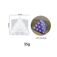 Silicone Candle Molds, For Candle Making Tools, Triangle Pattern, 8.3x6.6cm(CAND-PW0009-13F)