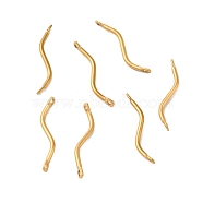 Ion Plating(IP) 304 Stainless Steel Links Connector Charms, Twisted Bar, Real 18K Gold Plated, 20x2.5x3.5mm, Hole: 1.2mm(STAS-Q323-13G)
