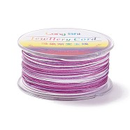 Segment Dyed Polyester Thread, Braided Cord, Colorful, 0.8mm, about 54.68 yards(50m)/roll(NWIR-I013-D-26)