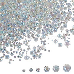 Bubble Beads, DIY 3D Nail Art Decoration Mini Glass Beads, Tiny Caviar Nail Beads, Clear AB, 16.5x8.5x1.6cm(GLAA-OC0001-02)