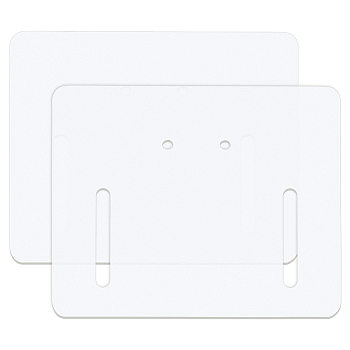 Plastic Card Holder, White, 8x10.05x0.35cm