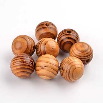 Des perles en bois naturel, ronde, sans plomb, burlywood, 8x7mm, Trou: 2.5mm