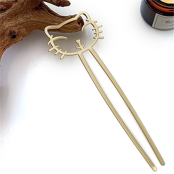 Alloy Cat Hair Forks, Matte Gold Color, 180mm