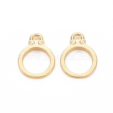 Real 18K Gold Plated Ring Brass Pendants