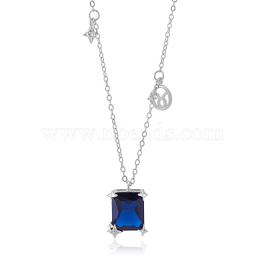 Dark Blue Taurus Sterling Silver Necklaces