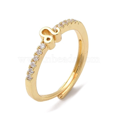 Clear Leo Brass+Cubic Zirconia Finger Rings