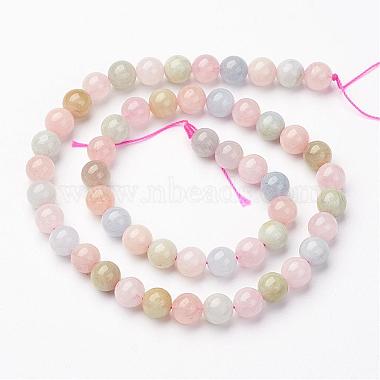 Chapelets de perles en morganite naturelle(G-P213-18-8mm)-2