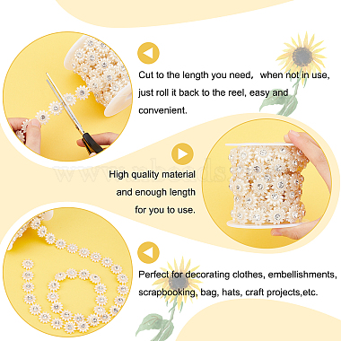 chaînes de perles de tournesol en résine faites à la main(AJEW-WH0289-12)-4