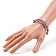 Natural & Synthetic Mixed Gemstone Beads Reiki Healing Cuff Bangles Set for Girl Women(X1-BJEW-TA00023)-5
