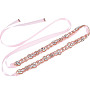 Pink Alloy Chain Belt(AJEW-CP0004-61A)