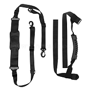 SUPERFINDING 2Pcs 2 Style Nylon Skateboard Shoulder Straps, with Plastic Clasps, Black, 1pc/style(FIND-FH0002-21)