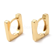 Rack Plating Brass Square Hoop Earrings, Lead Free & Cadmium Free, Real 18K Gold Plated, 13x12.5x3mm(EJEW-D061-07G)