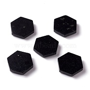 Natural Shungite Cabochons, Hexagon, 20~21x18~18.5x3.8~4.2mm(G-L505-45)