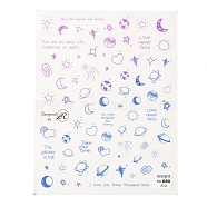Planet Theme Cartoon Nail Art Decoration Sticker, Mixed Color, 12.7x8.2x0.07cm(MRMJ-O001-07C)