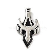 304 Stainless Steel Enamel Pendants, Bull Head, Stainless Steel Color, 44.5x24x4mm, Hole: 6x5mm(STAS-E058-04P)