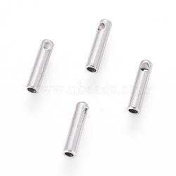 304 Stainless Steel Cord Ends, End Caps, Column, Stainless Steel Color, 7x1.6mm, Hole: 0.6mm, Inner Diameter: 1mm(X-STAS-F232-01A-P)