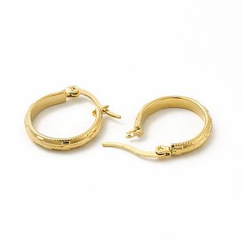 201 Stainless Steel Hoop Earrings with 304 Stainless Steel Pins for Women, Golden, 19x20x2mm, Pin: 0.6x1mm