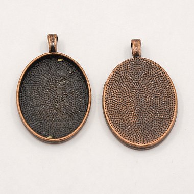 Red Copper Oval Alloy Pendants