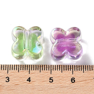 UV Plating Rainbow Iridescent Acrylic Beads(OACR-H112-15C)-3