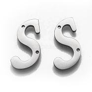 304 Stainless Steel Links Connectors, Letter, Letter.S, 19x10x1.5mm, Hole: 0.9mm(STAS-Y006-60P-S)