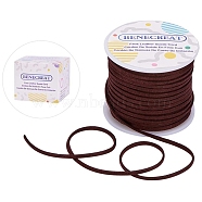 Faux Suede Cord, Faux Suede Lace, Coconut Brown, 3x1mm, about 30m/roll(LW-BC0001-1097)