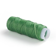 Waxed Polyester Cord, for Jewelry Making, Green, 0.8mm, about 30m/roll(YC-WH0007-03B-04)