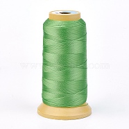 Polyester Thread, for Custom Woven Jewelry Making, Lime Green, 0.7mm, about 310m/roll(NWIR-K023-0.7mm-15)