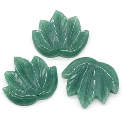 Natural Green Aventurine Autumn Maple Leaf Pendants, Leaf Charms, 43x47~53x7mm, Hole: 2mm(PW-WG36930-01)