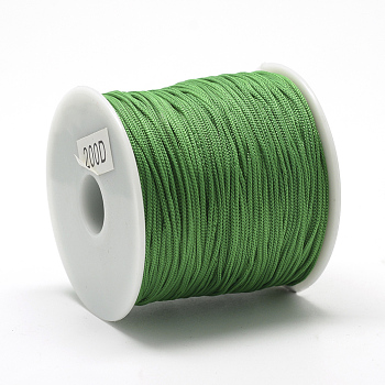 Polyester Cords, Dark Green, 0.8mm, about 131.23~142.16 yards(120~130m)/roll
