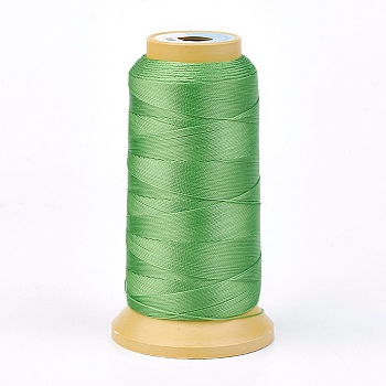 Polyester Thread, for Custom Woven Jewelry Making, Lime Green, 0.7mm, about 310m/roll
