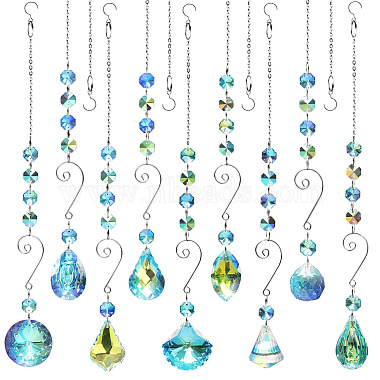 Clear AB Mixed Shapes Glass Suncatchers