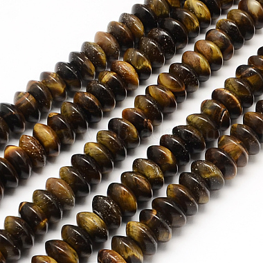 12mm Rondelle Tiger Eye Beads