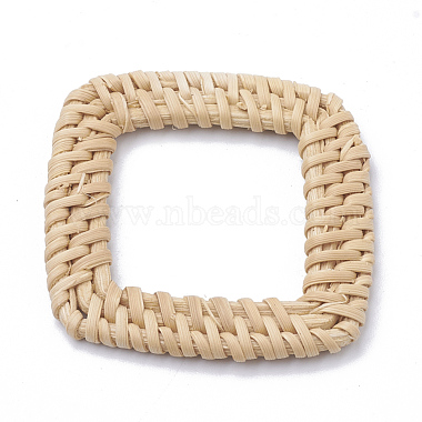 Плетеные кольца из тростника / ротанга ручной работы(WOVE-Q075-16)-2